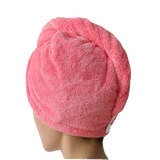 serviette microfibre pour cheveux, coloris rose