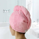 serviette microfibre pour cheveux coloris rose